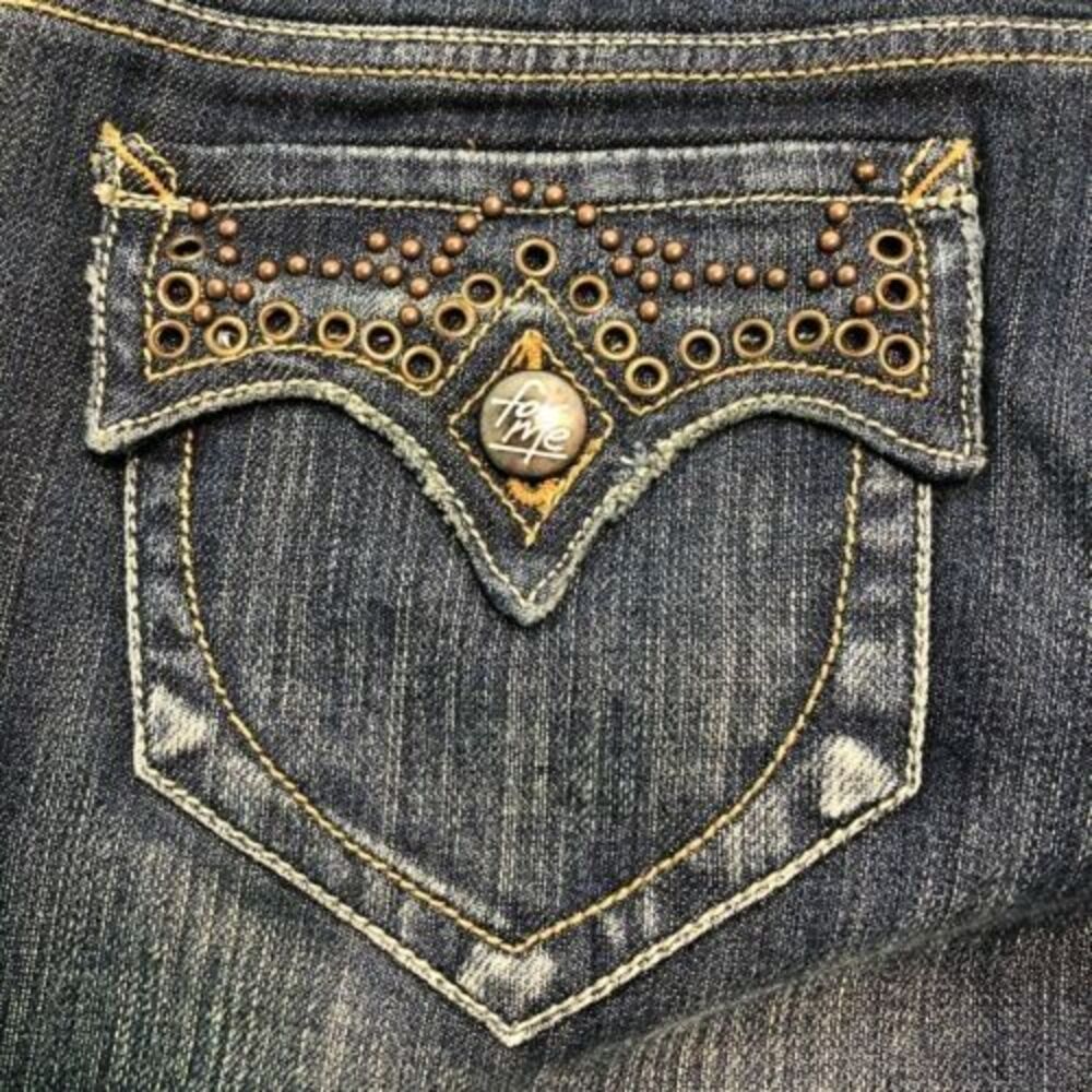 Designer Jeans Womens 5 Long Tailored Embellished Bootcut MSR $45 For Me Forme
